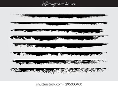 Grunge brush strokes .Grunge edges,grunge borders.Vector design template.