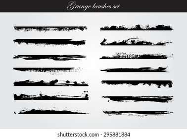 Grunge brush strokes .Grunge edges,grunge borders.Vector design template.