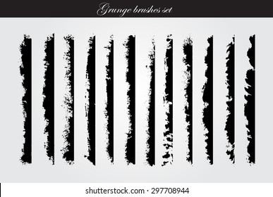 Grunge Brush Strokes .Grunge Edges,grunge Borders.Vector Design Template.