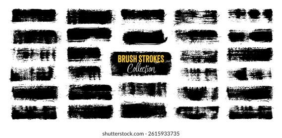 Grunge brush strokes, lines, ink smudges, hand-drawn scribble shapes. Handmade sketchy marks, acrylic stains, charcoal streaks. Paint textures, dry brush effect. Marker underline. Vector illustration