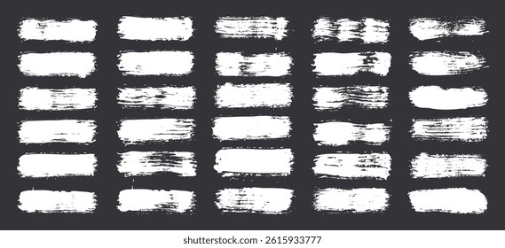 Grunge brush strokes, lines, ink smudges, hand-drawn scribble shapes. Handmade sketchy marks, acrylic stains, charcoal streaks. Paint textures, dry brush effect. Marker underline. Vector illustration