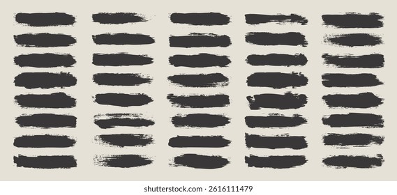 Grunge brush strokes, lines, ink smudges, hand-drawn scribble shapes. Handmade sketchy marks, acrylic stains, charcoal streaks. Paint textures, dry brush effect. Marker underline. Vector illustration