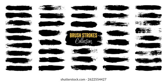 Grunge brush strokes, lines, ink smudges, hand-drawn scribble shapes. Handmade sketchy marks, acrylic stains, charcoal streaks. Paint textures, dry brush effect. Marker underline. Vector illustration