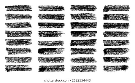 Grunge brush strokes, lines, ink smudges, hand-drawn scribble shapes. Handmade sketchy marks, acrylic stains, charcoal streaks. Paint textures, dry brush effect. Marker underline. Vector illustration