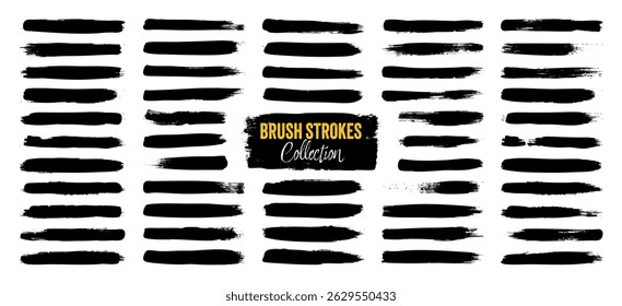 Grunge brush strokes, lines, ink smudges, hand-drawn scribble shapes. Handmade sketchy marks, acrylic stains, charcoal streaks. Paint textures, dry brush effect. Marker underline. Vector illustration