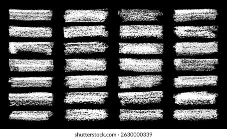 Grunge brush strokes, lines, ink smudges, hand-drawn scribble shapes. Handmade sketchy marks, acrylic stains, charcoal streaks. Paint textures, dry brush effect. Marker underline. Vector illustration