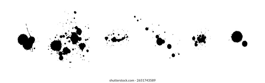 Grunge Brush Strokes on Black Colour