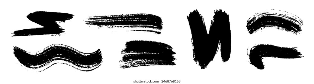 Grunge brush strokes. Paintbrush collection. Grunge textures. Brush Stroke Paint