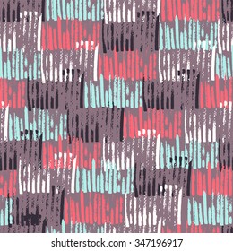 Grunge brush strokes seamless background.
