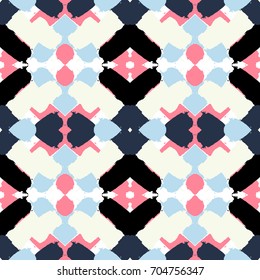 Grunge brush strokes seamless pattern. Minimalistic, textured, trendy