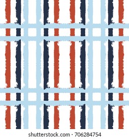 Grunge brush strokes seamless pattern. Minimalistic, textured, trendy
