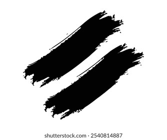 Grunge Brush Strokes Set – Rough Texture Vector Art Illustration