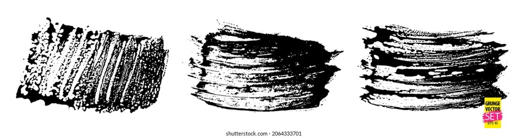 Grunge brush strokes texture set. Water, ink, foam backgrounds. Distressed acrylic paint backdrops. Abstract rough textures. Grunge overlays.