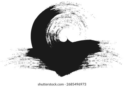 traçados de pincel grunge, vetor de traçados de pincel. Traço curvo de pincel seco. Grunge Paint stripe Pincel vetorial Traçado, textura da tinta. Elementos de design artesanal.eps10