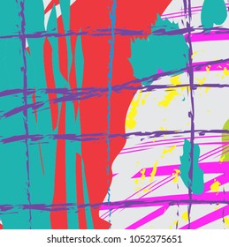 Grunge brush strokes. vector brush stroke.Abstract vector colorful pattern with paintbrush. creative background for print, textile, wear, magazines, template, flyers design. vector illustration