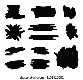 Grunge brush strokes.Vector  grunge design elements.