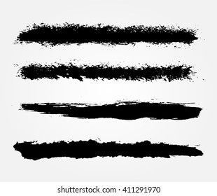 Grunge brush strokes.Vector brush strokes.