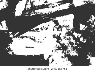 Grunge brush texture white and black. Distress Grainy Grungy Effect
