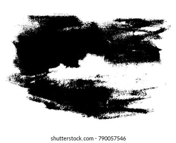 Grunge brush texture white and black. Sketch abstract to create distressed effect. Overlay dusty grain monochrome design. Smear paint prints illustration.