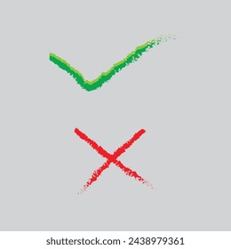 Grunge Brush Tick Check Mark vector design
