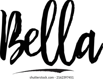 Grunge Brush Typography Text Bella Name Stock Vector (Royalty Free ...
