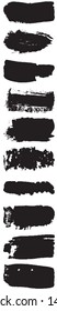 Grunge brush vector. Abstract black spots on white background. Templates, blanks for printing