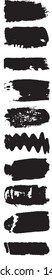Grunge brush vector. Abstract black spots on white background. Templates, blanks for printing