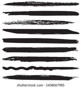 Grunge brush vector. Abstract black spots on white background