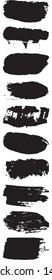Grunge brush vector. Abstract black spots on white background. Templates, blanks for printing