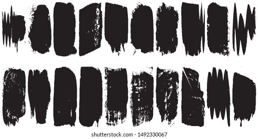 Grunge brush vector. Abstract black spots on white background