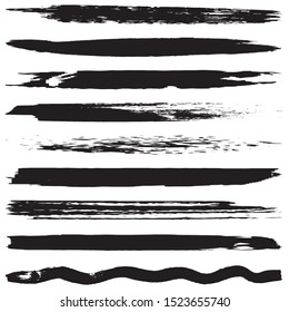 Grunge brush vector. Abstract black spots on white background
