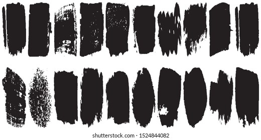 Grunge brush vector. Abstract black spots on white background