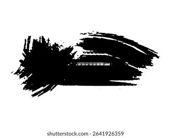 grunge brush vector assets in black and white color