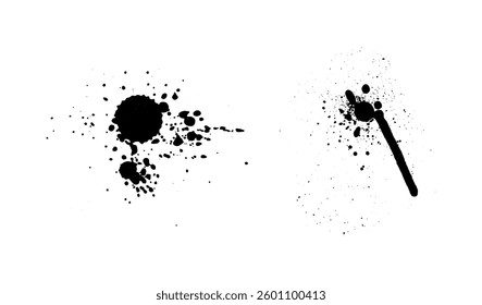 Grunge Brush Vector on Black Colour
