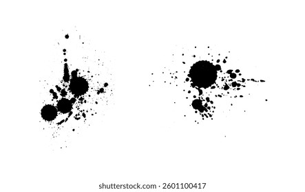 Grunge Brush Vector on Black Colour