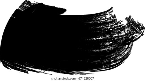 Grunge Brush Wave. Abstract surfing Icon .ink curved line 