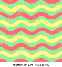 Grunge brush wavy lines pattern