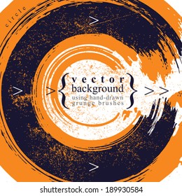 Grunge brushes made vector abstract background, vector illustration made using real ink hand-drawn grunge brushes, clear eps 8 vector.