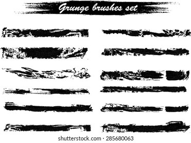 Grunge brushes set.Abstract grunge brushes.Vector design template.