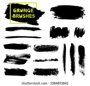 Grunge brushes set.Vector grunge design elements.