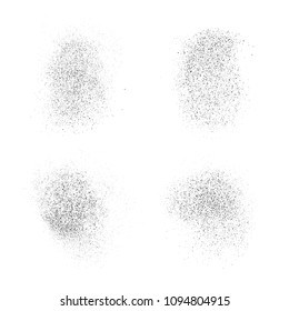 Grunge  brushes texture pack isolated on white background. Vector illustration,eps 10.