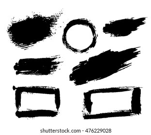 Grunge brushes texture white and black. Sketch abstract to create distressed effect. Overlay distress dirty monochrome design. Stylish template modern background. Smear prints. Vector illustration