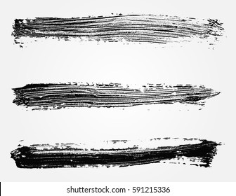 Grunge brushes.Vector brush strokes.