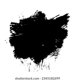 Grunge brushstrokes stain with streaks,splashes,spots,dots,streaks.Abstract messy spot.Splatters of paint, watercolor for Rorschach Test.Overlay substrate design of postcards,banners,posters. Isolated