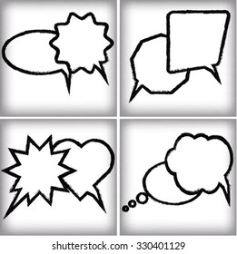 Grunge bubble set. Vector illustration