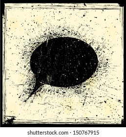 Grunge bubble speech