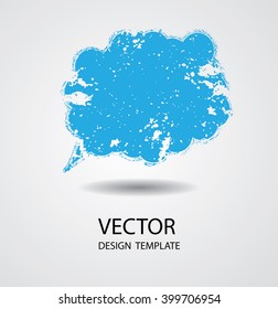 Grunge Bubble Speech. Distressed Effect. Vector.