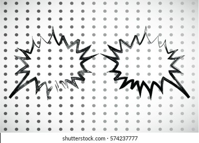 Grunge Bubble Speech Icon isolated on transparent background. Comic Pop art Cloud. Vector Illustration.