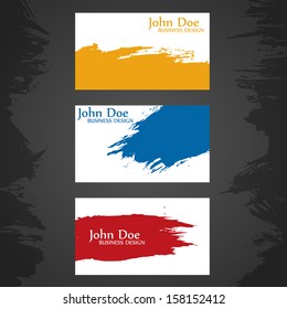 Grunge Business card. Vector Illustration