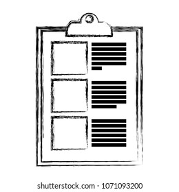 grunge business check list document in the clipboard
